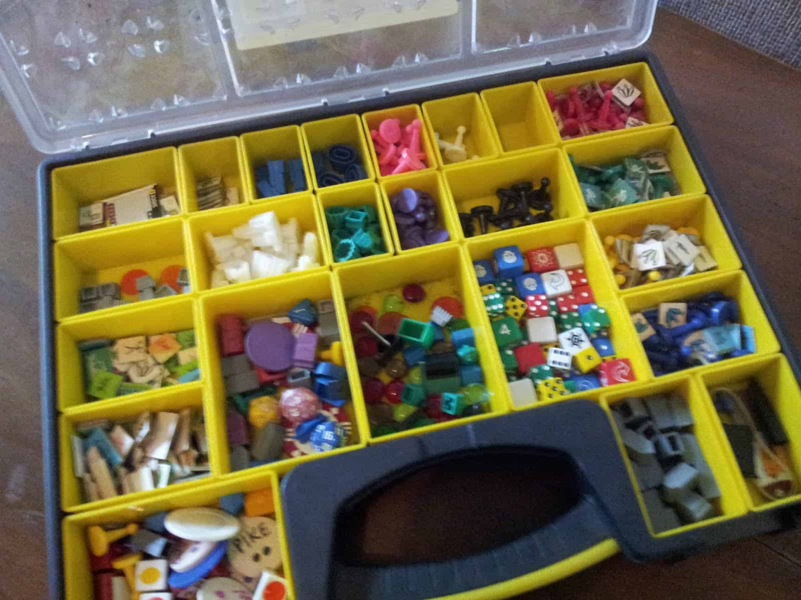 Random plastic game pieces