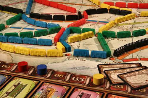 Part of the fun of Ticket to Ride comes from watching beautiful patterns emerge on the board.