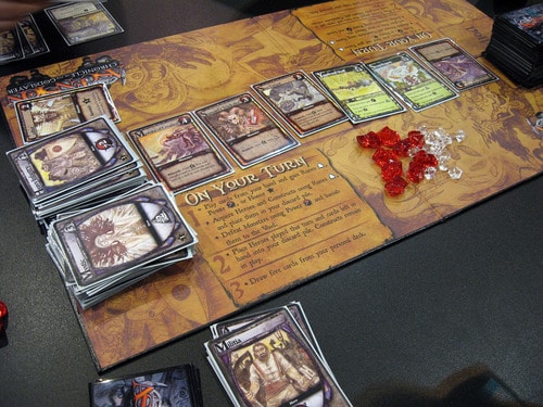 In deck builders like Ascension, acquiring is the main focus of the game. Image from Board Game Geek.