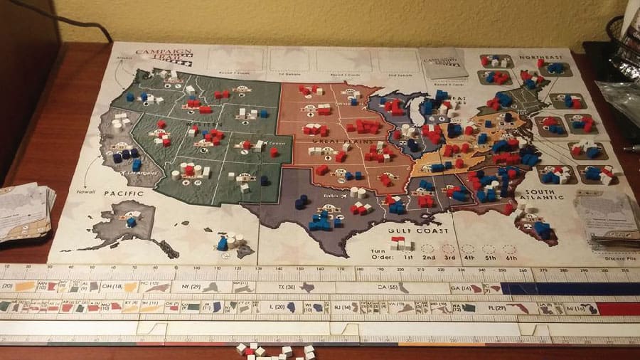 An early playtest of Campaign Trail Solo