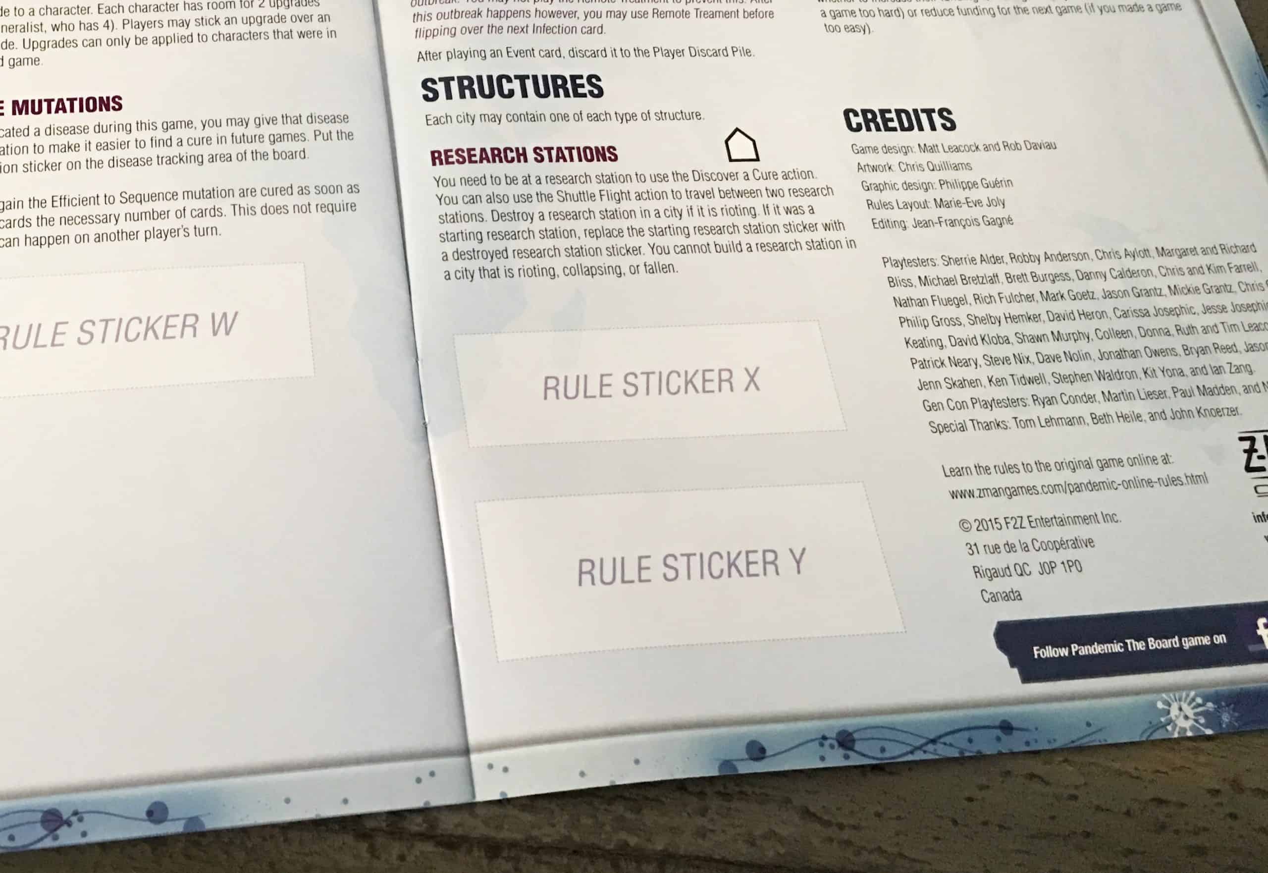 pandemic legacy rulebook